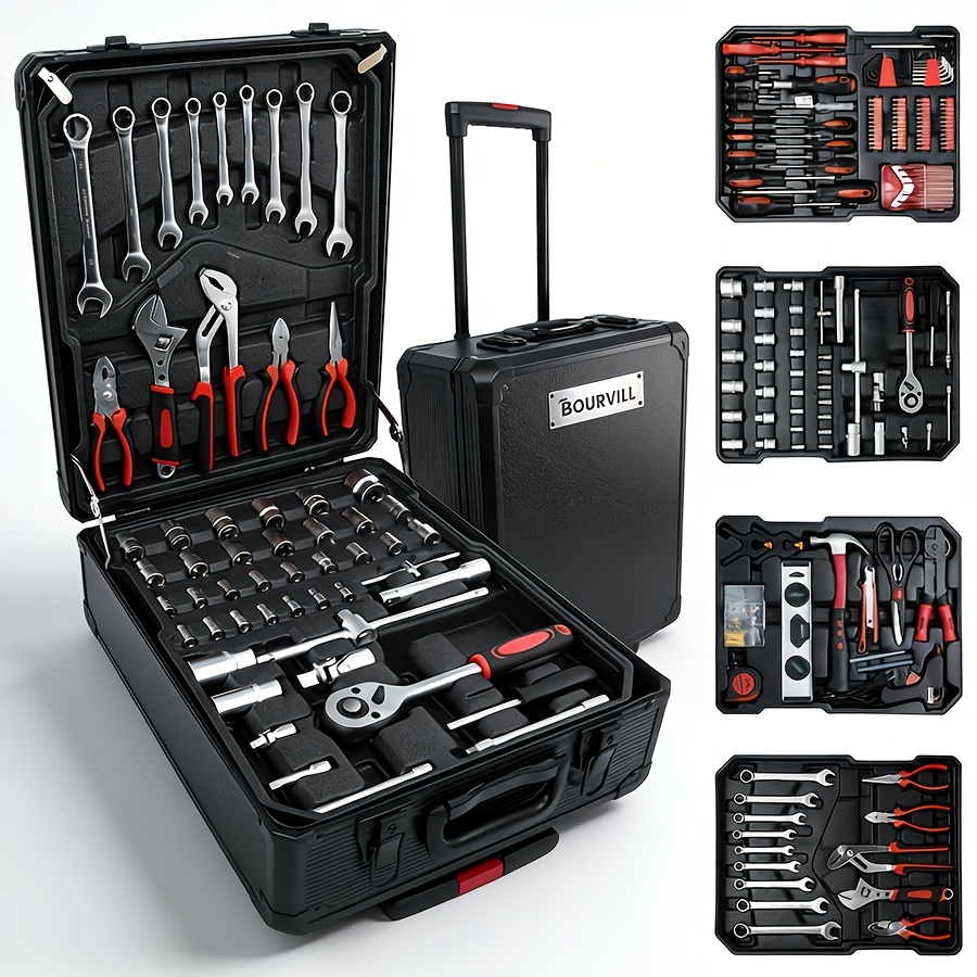 item picture 899 52pcs professional tool set multi functional toolbox portable design for home and car repair a tool set for enthusiasts and   gift for friends local shipping