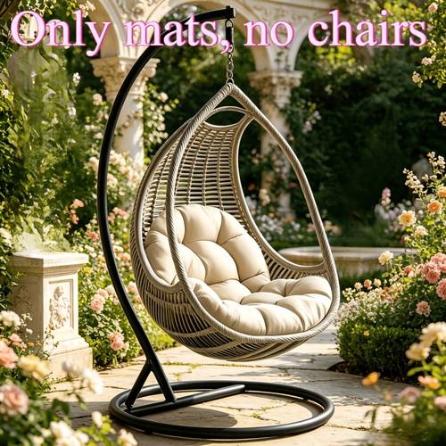 sommer udendørs have hængekurv stolhynde, blød tyk pude, have camping gyngestol, terrasse have udendørs hængestol udskiftningshynde (kun hynde, stol inkluderet)