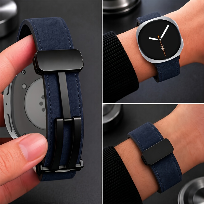 TEMU Business Strap For Galaxy Watch 8/8 Classic 40mm 44mm 46mm Band Women/men, Fashion Magnetic Buckle Wristband For Watch 8 Classic/8 Smartwatch