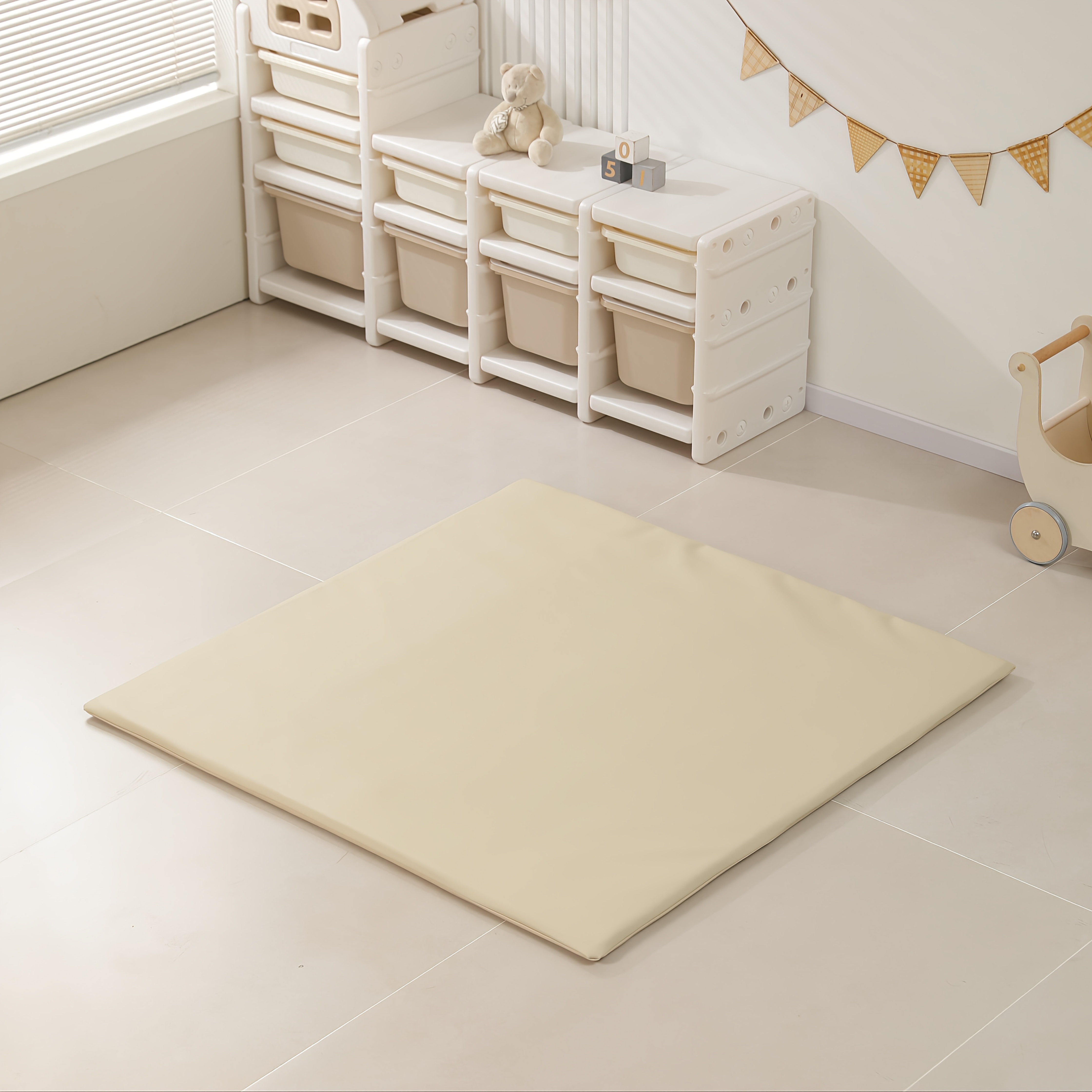 Baby Play Mat For Floor,1.2 Thick Foam 50x50 Playpen Mat,Soft Support & Waterproof