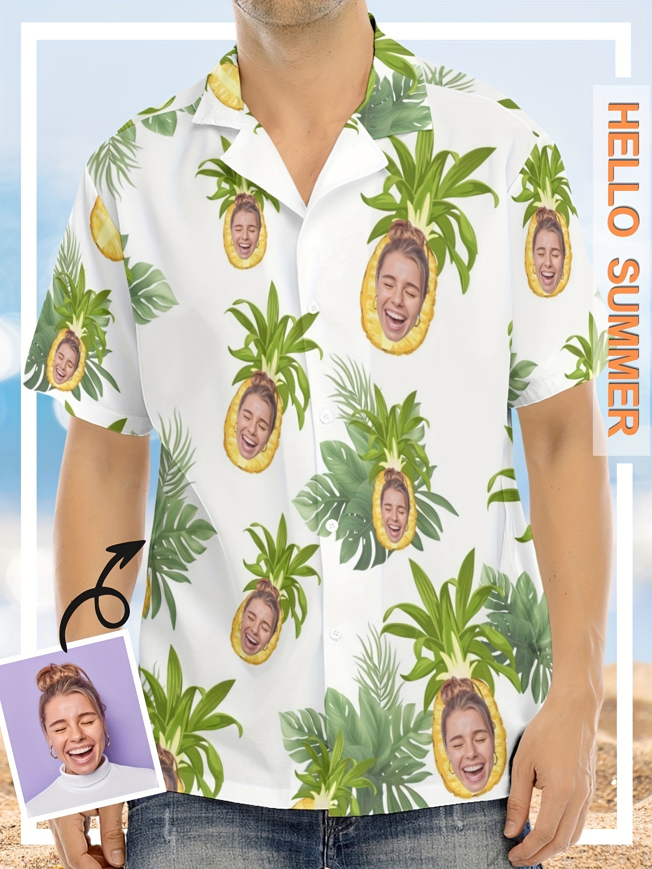 Chemise été Homme Plage Homme Manches Courtes - Infroissable Style Plage Et Vacances Chemise Hawaïenne