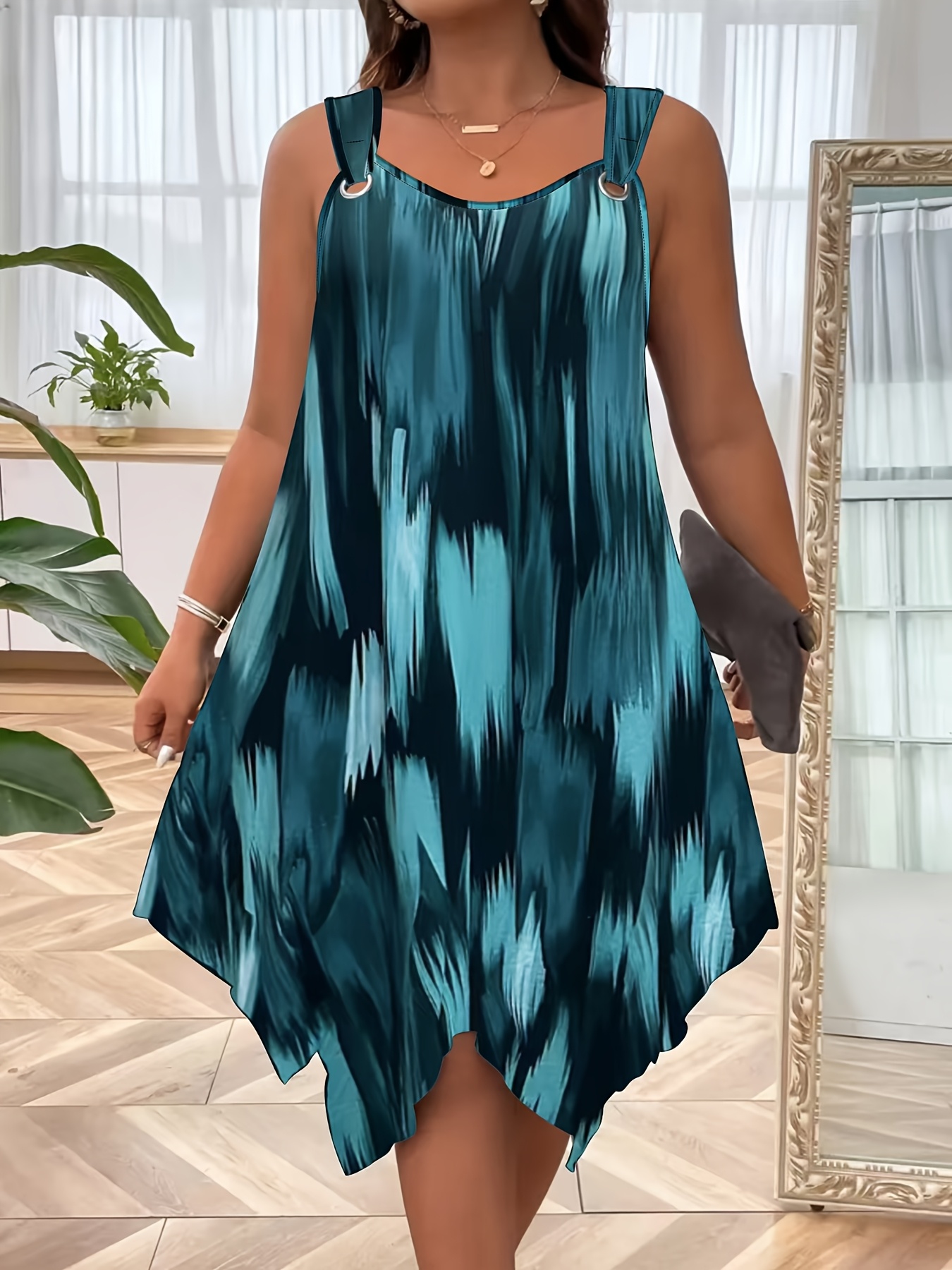 plus size womens elegant sleeveless summer dress gradient - Temu Nigeria