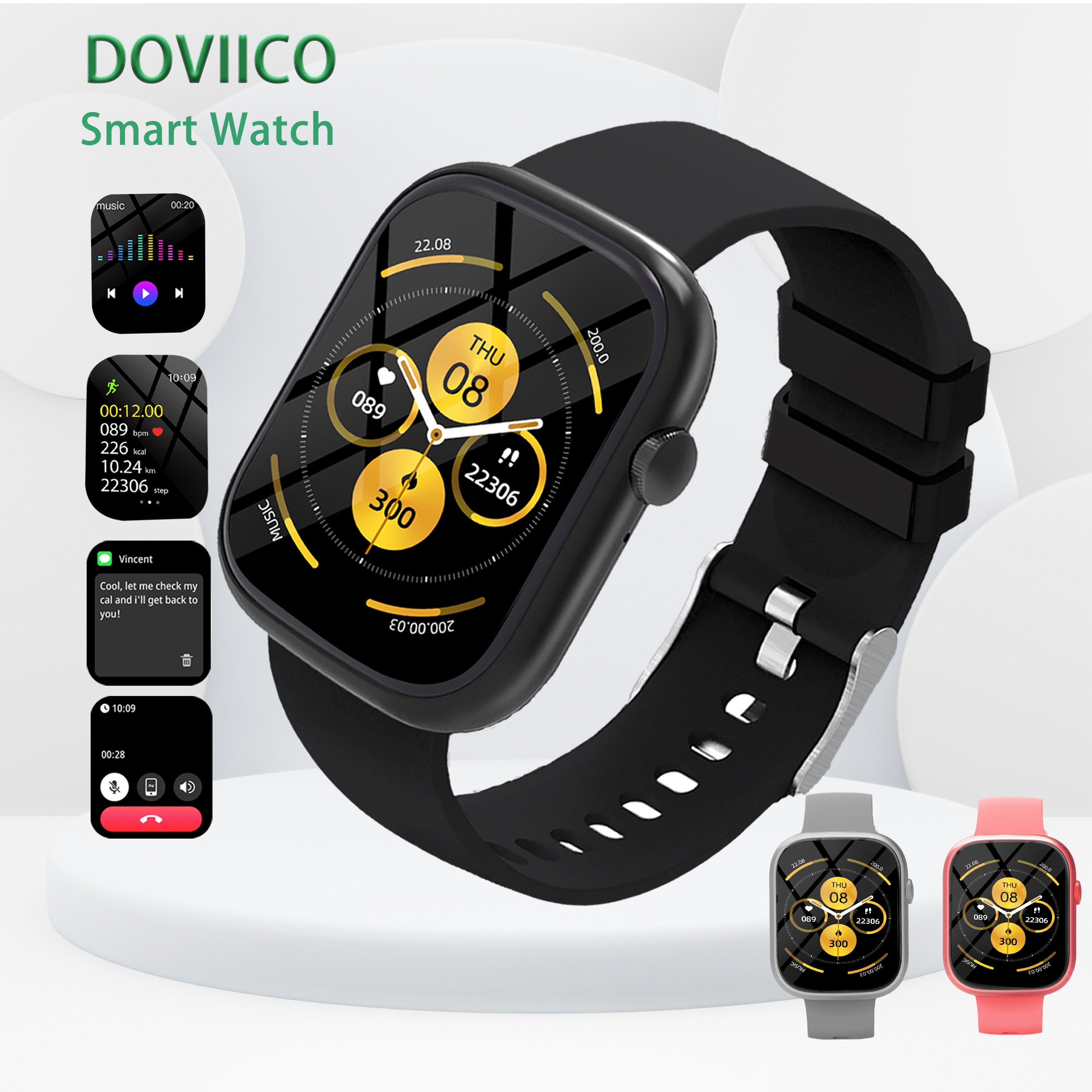 

1 Pcs Men's And Women's Smartwatch Suitable For Android/iphone Fitness, Featuring A Sports Mode, Pedometer, And Multiple Sports Modes, With Multiple Colors To Choose From