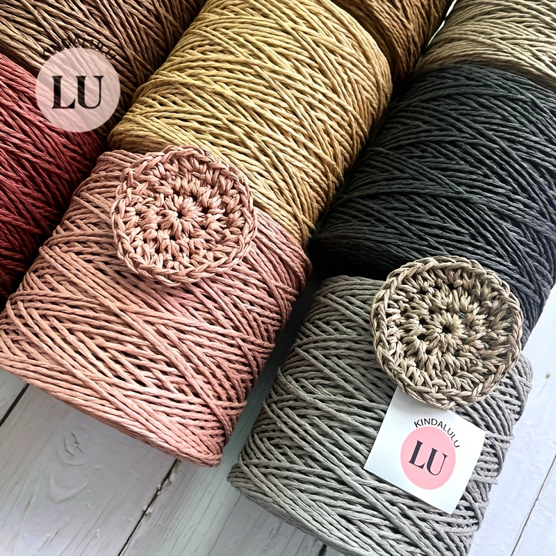 Fibra Natura Raffia Yarn - 100% Cellulose Rayon Paper Cord For Macrame & Basket Making