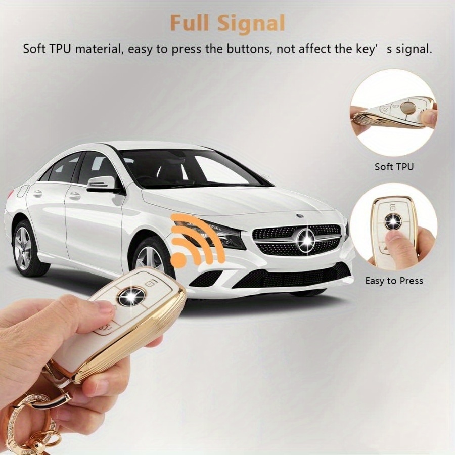 ioiiiio local key fob cover tpu white golden bling Temu