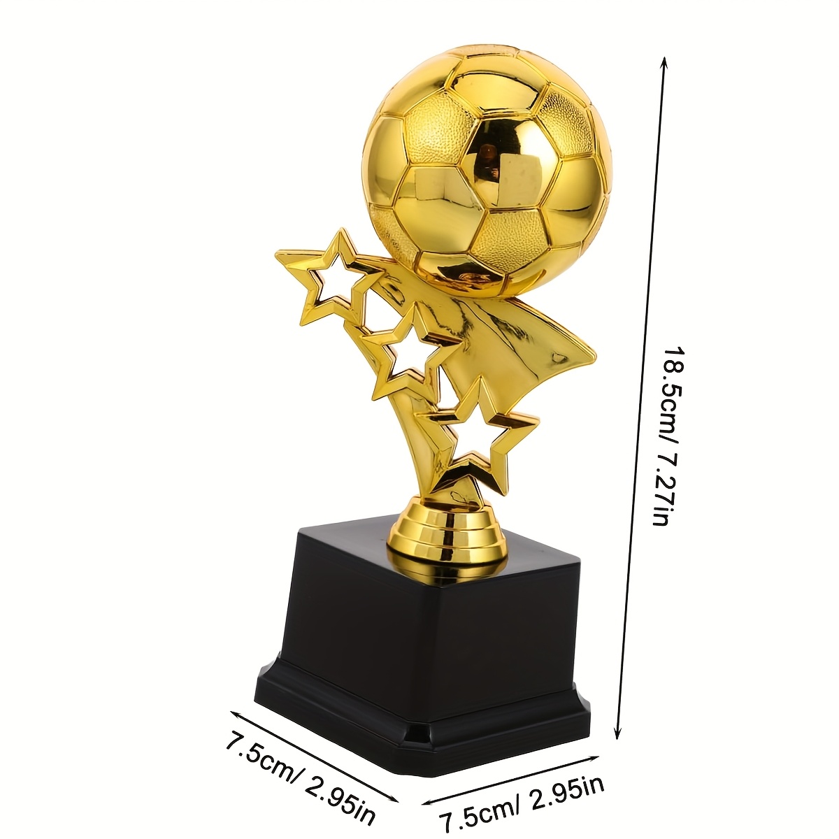 E-shop 1 Stück Plastik Goldene Trophäe Pokal Elektroplattiert Fußball- Auszeichnung, Wettbewerbe Zuhause Dekor