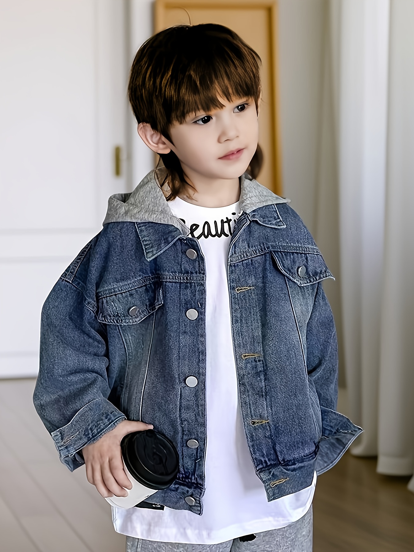 boys denim jacket sold on Temu Canada