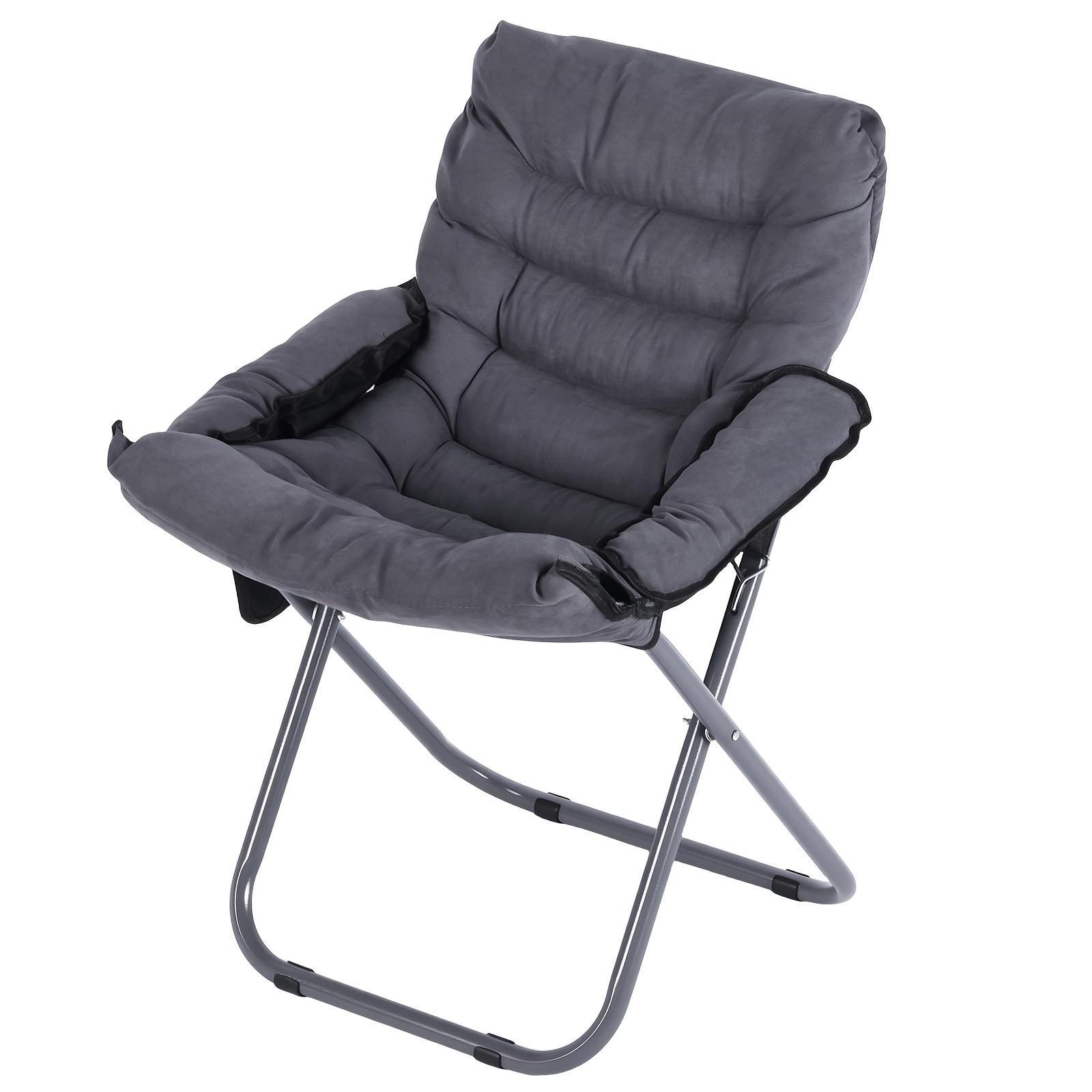 Lounge Chairs, Office Chairs With Soft And Comfortable Cushions, 3-position Adjustable Reclining , Side Storage Pockets For Practical Daily Use, Folding Chairs For Study Rooms, Offices, Lounges
