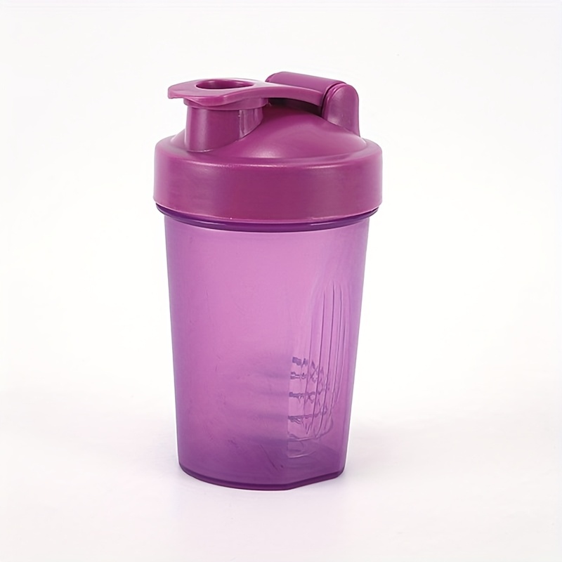 TEMU 400ml/14oz Protein Powder Shaker Cup With Mixing Ball - Durable Plastic Fitness Shaker Bottle For Protein Shakes, Sports Drinks & Meal Prep -