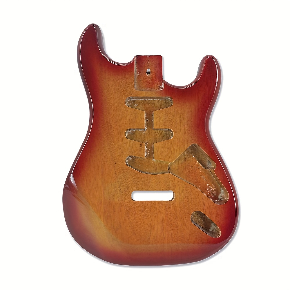 Siemonic Electric Guitar Body, Mahogany Wood, Nice Painting Yellow, Bolt On Heel, Replacement Guitar Bodies Parts