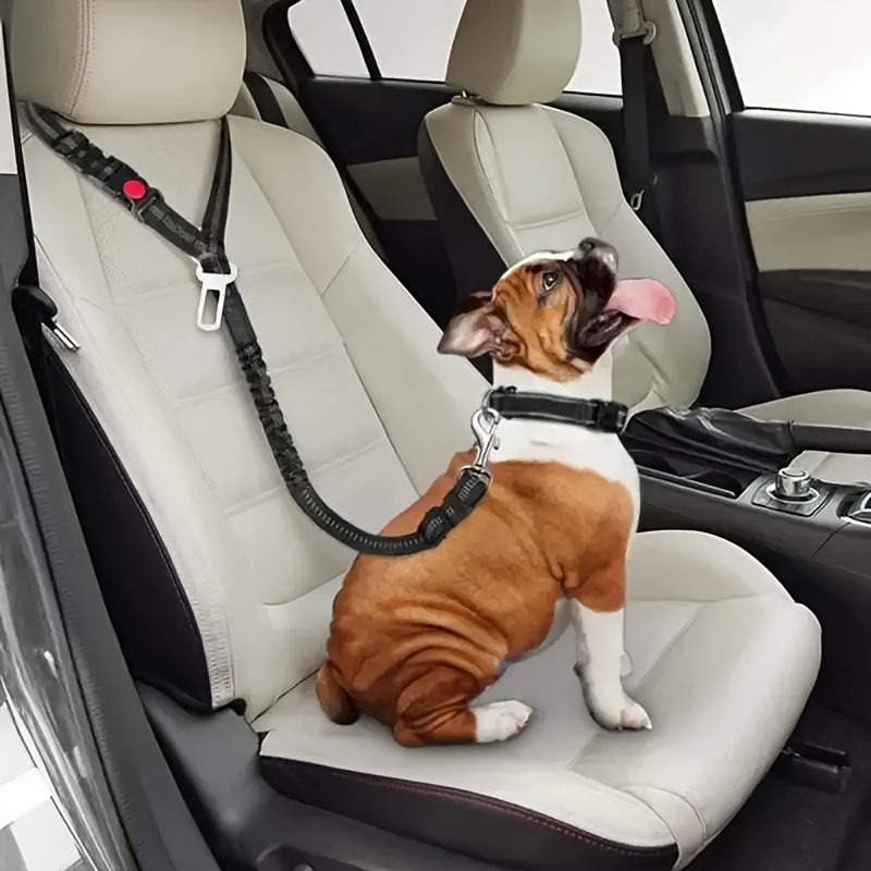 

1pc 2 In 1 Dog Seat Belt, Pet Car Seatbelts, Adjustable Dog Seat Belt For Vehicle Headrest Restraint, Pet Supplies, Pet Travel Supplies