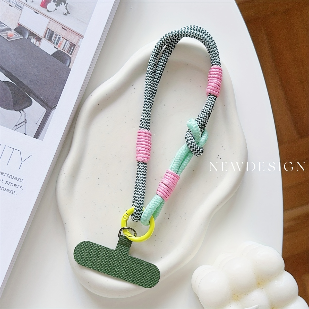 1pc Short Wrist Strap With Phone Case Connector, Universal Phone Case Accessory, Anti-slip, Drop-proof, Portable Pendant