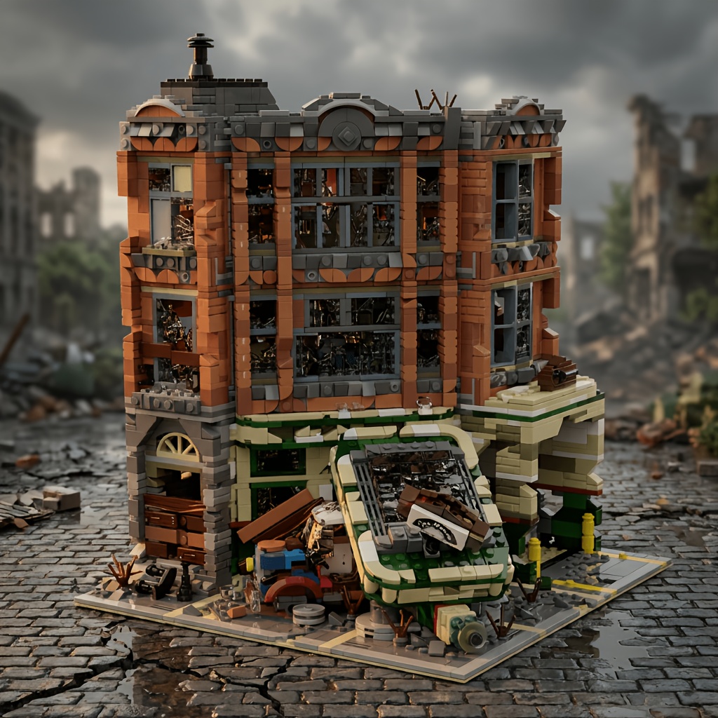 Image of With Original Box 3325-pcs Bricks Corner Garage Home Decoration Modular Buildings Block Set For, Bwr002 Building Blocks Beautiful Model Toys For Birthdays, Halloween, Christmas Easter Gift.