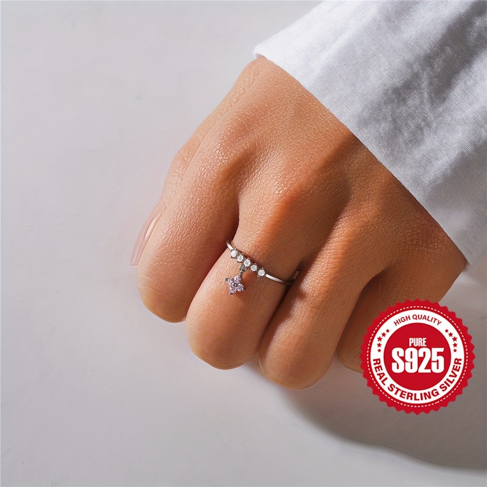 S925 Sterling Silver Minimalist Wrap Ring Simple Design - Temu