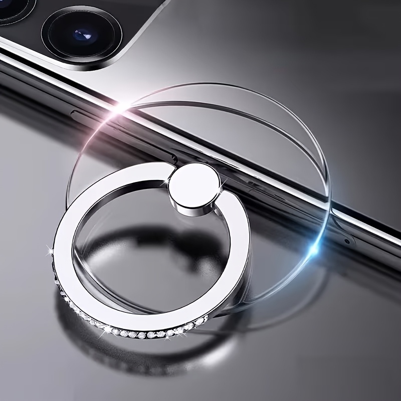 TEMU Soporte de anillo para teléfono móvil, anillo para de teléfono, agarre de anillo con y pedrería, rotación de 360°, compatible con fundas de