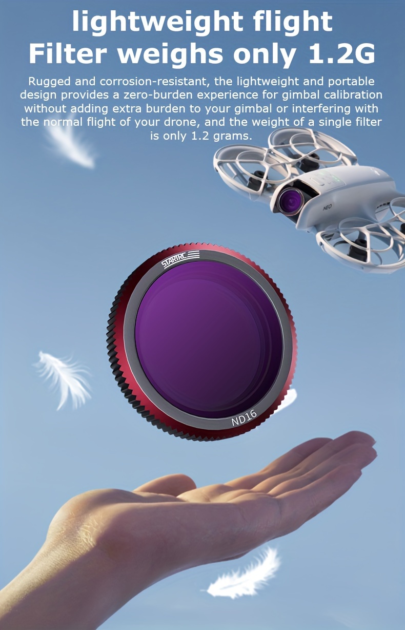 dji neo 4 pack camera lens filters set uv nd8 16 32 polarizing reducing accessory kit optical glass waterproof photography equipment details 7