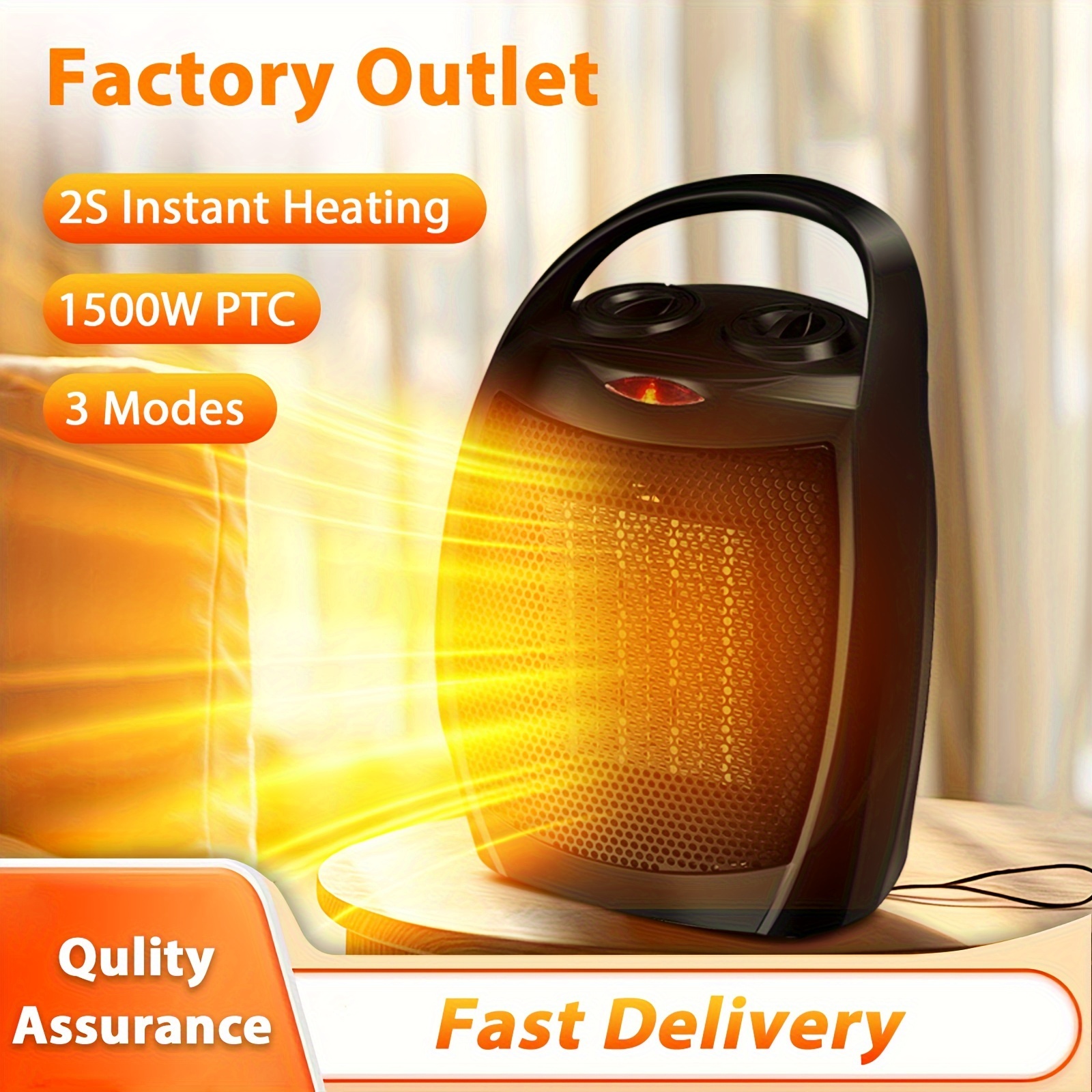 

1500w , Portable For Use Thermostat, Safe And Fan, Small Multiple For , , For Christmas