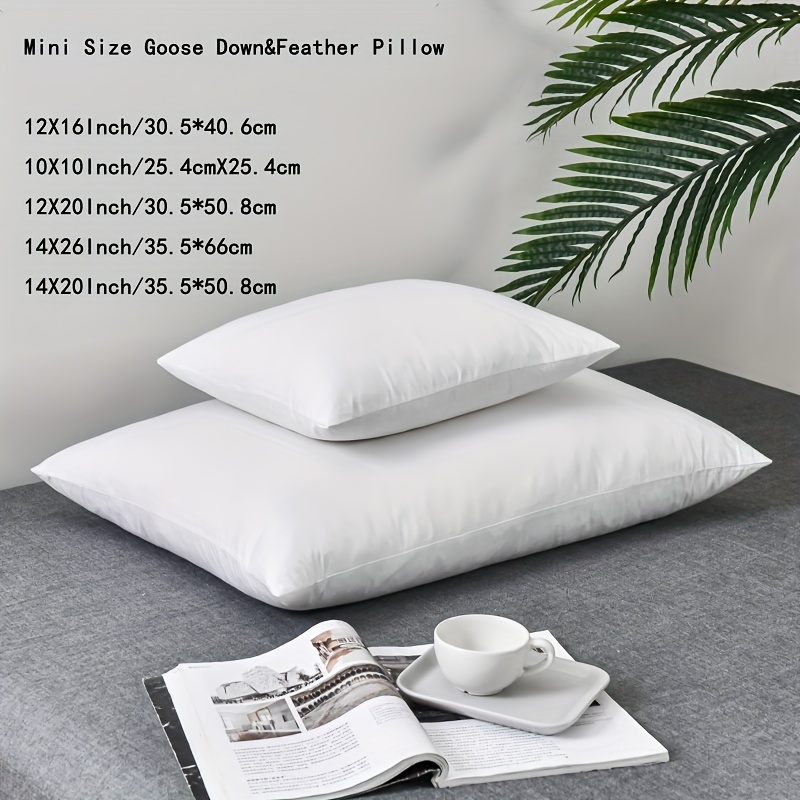 

1pc Goose Down Pillow Core, Soft Fluffy 30% Down And 70% Feather Filling Bed Pillow For Side Sleepers, Back And Stomach Sleepers