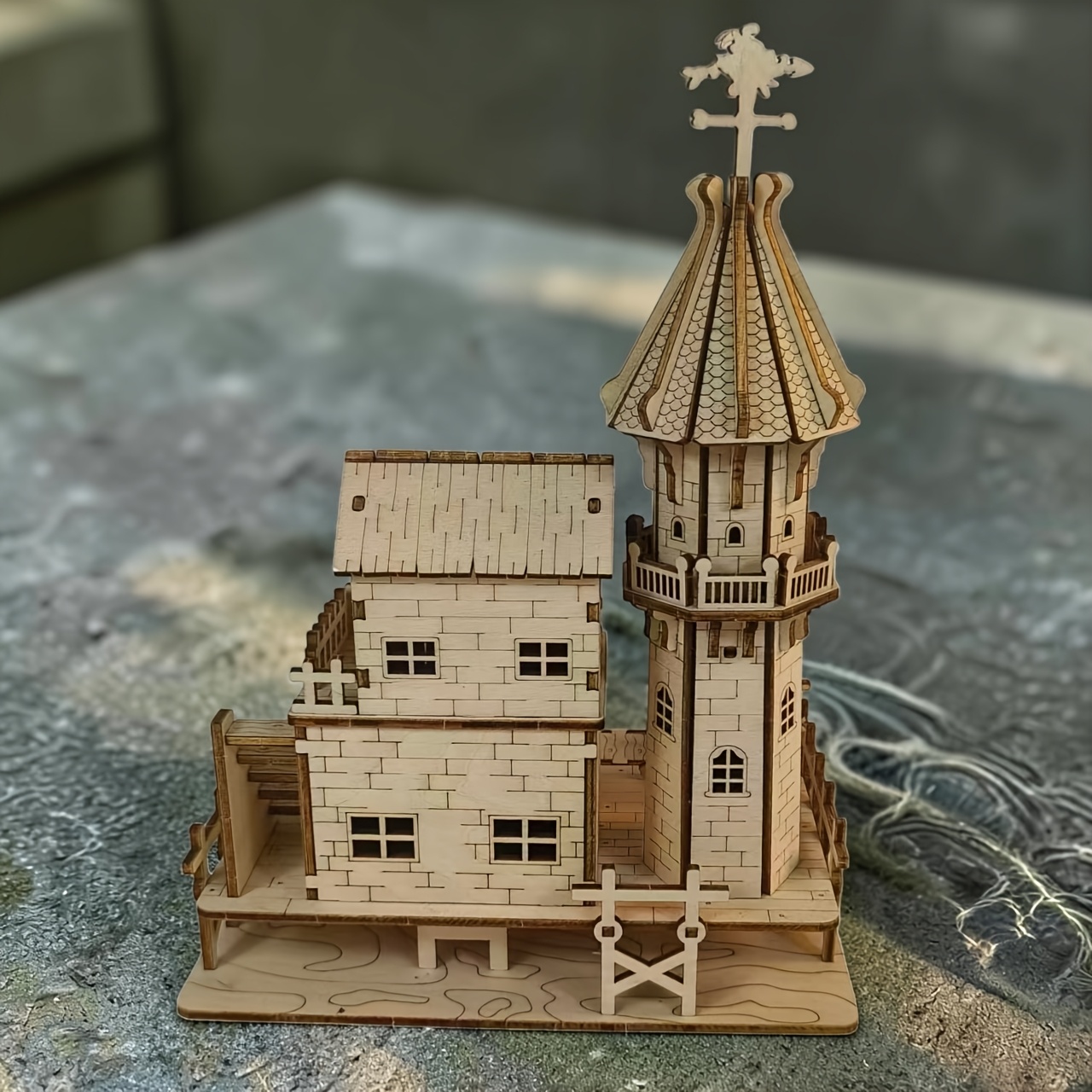3D Wooden Puzzle Miniature House Building Kit