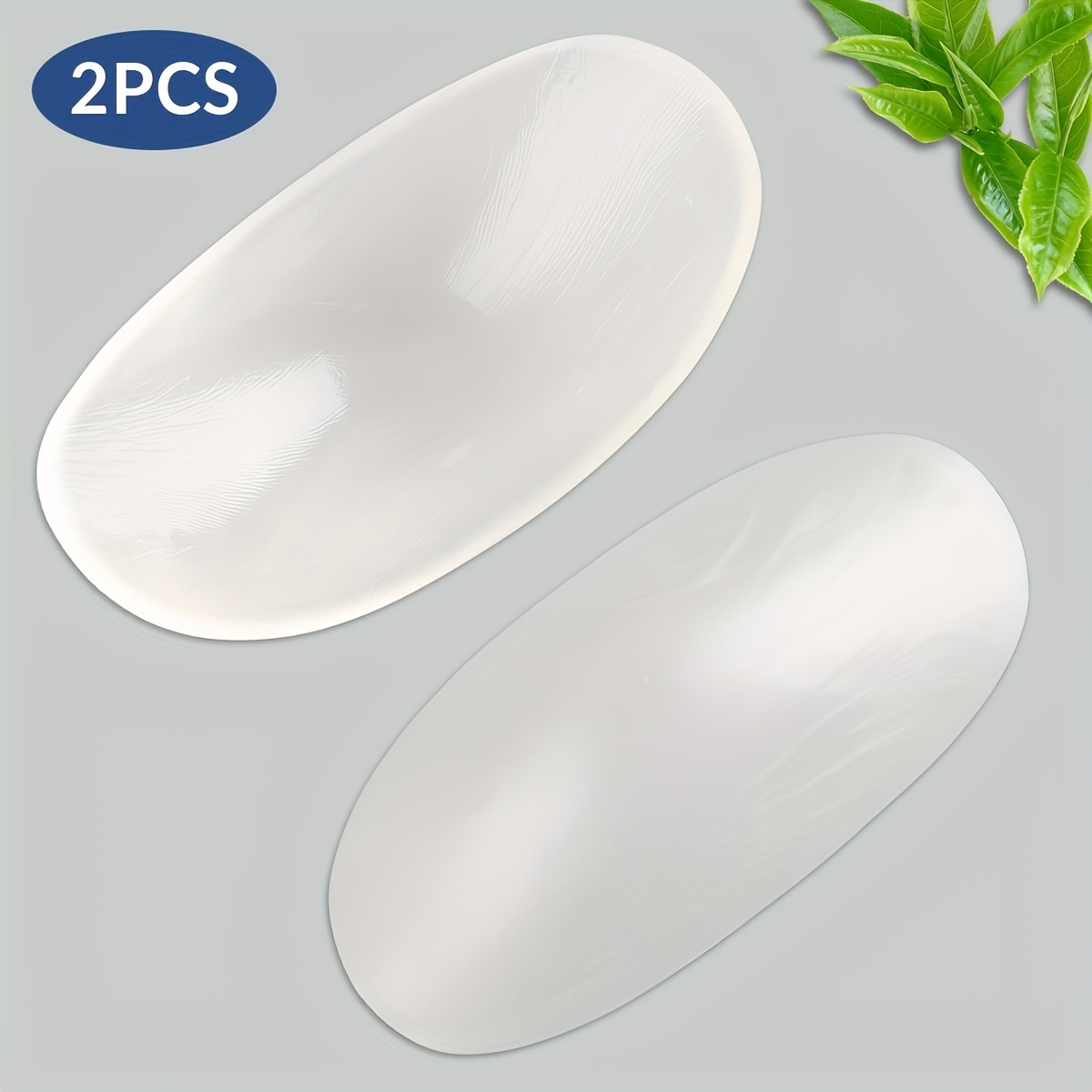Image of Silicone Shoulder Pads, 2pcs - Elegant Design, Solid Color, Seamless Bra Accessory, Self-adhesive Non-slip Invisible Pad For Men And Women, 100% Silica Gel Material