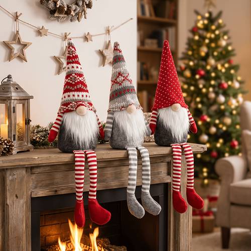Artikelbild sammelfiguren weihnachts-gartenzwerge puppe dekoration nordischer stil langbeiniger gesichtsloser alte mann dekoration weihnachtsdekorationen sind sehr gut zum aufhängen zuhause und hotel weihnachtsfeiern feiertagsdekorationen