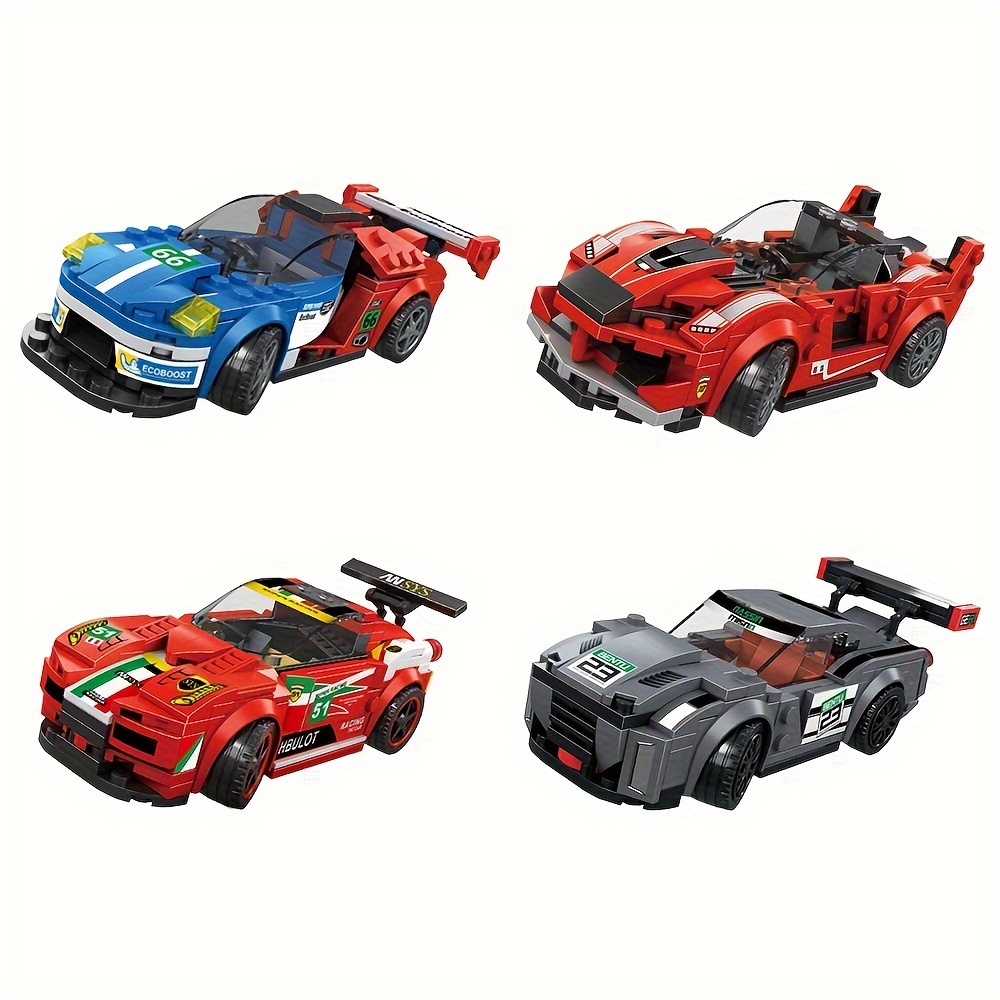 1280pcs Classic Green Super Racing Car Building Blocks Model