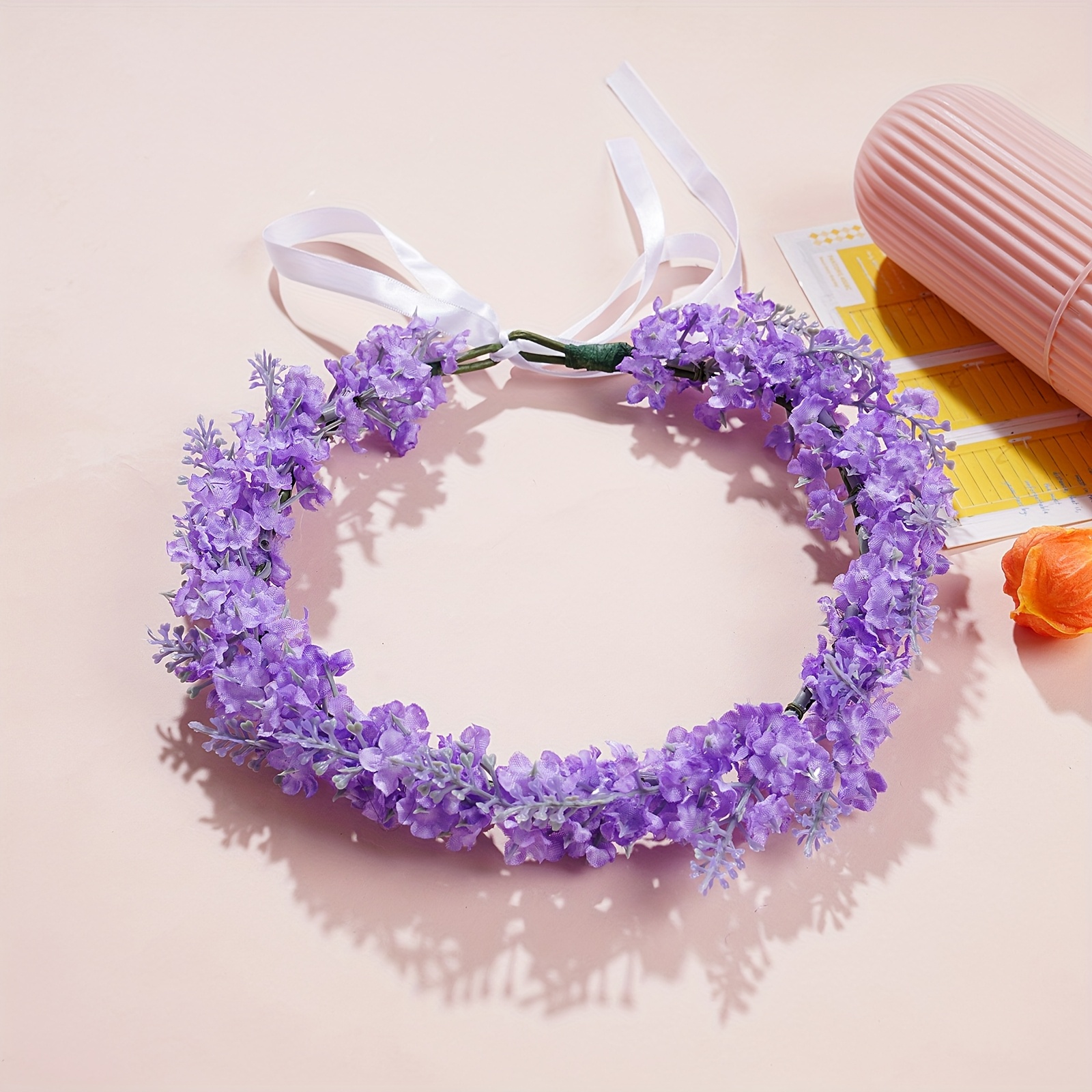 E-shop Hochzeits-Hyazinthen-Stirnband Frühlings-Blumenkrone Kranz Böhmischer Girlande Lavendel Halo Hawaiianische Urlaubs-Haarverzierungen