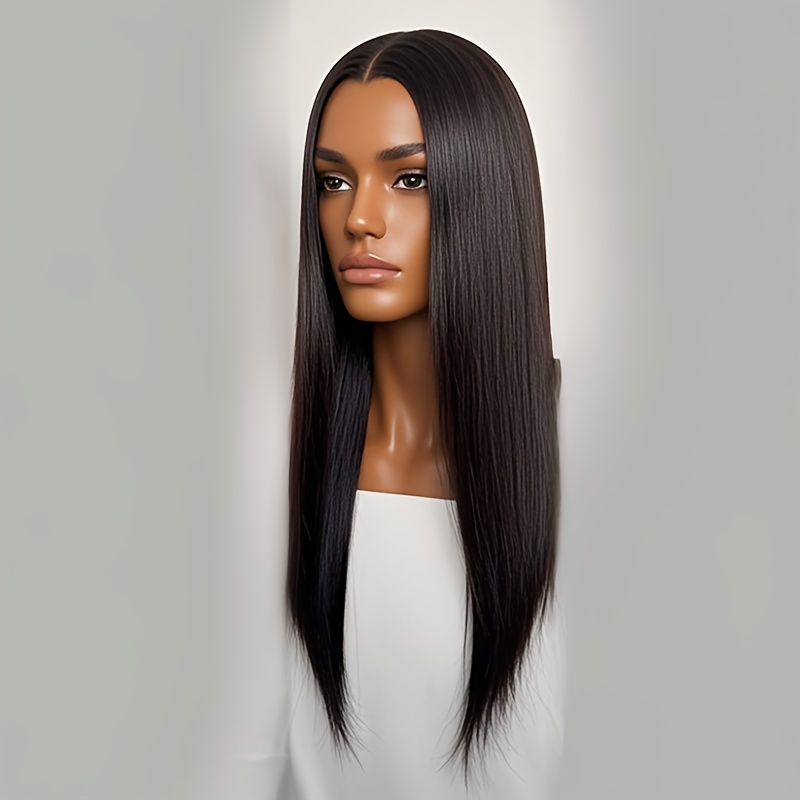 TEMU Women's -resistant Straight Hair Wig - Soft -looking Fiber Hairpiece With Base, For Daily Use, Role Play & Thermal Styles (curly/styling With Hair Stick) - Wig Suitable For All Light Beige Tones