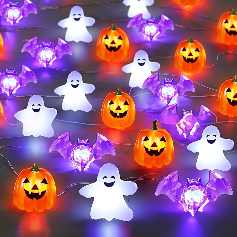 TEMU 1pc 10/20led Battery Operated For Halloween Mixed Style Indoor String Lights, Battery Powered (batteries Not Included), Suitable For Halloween