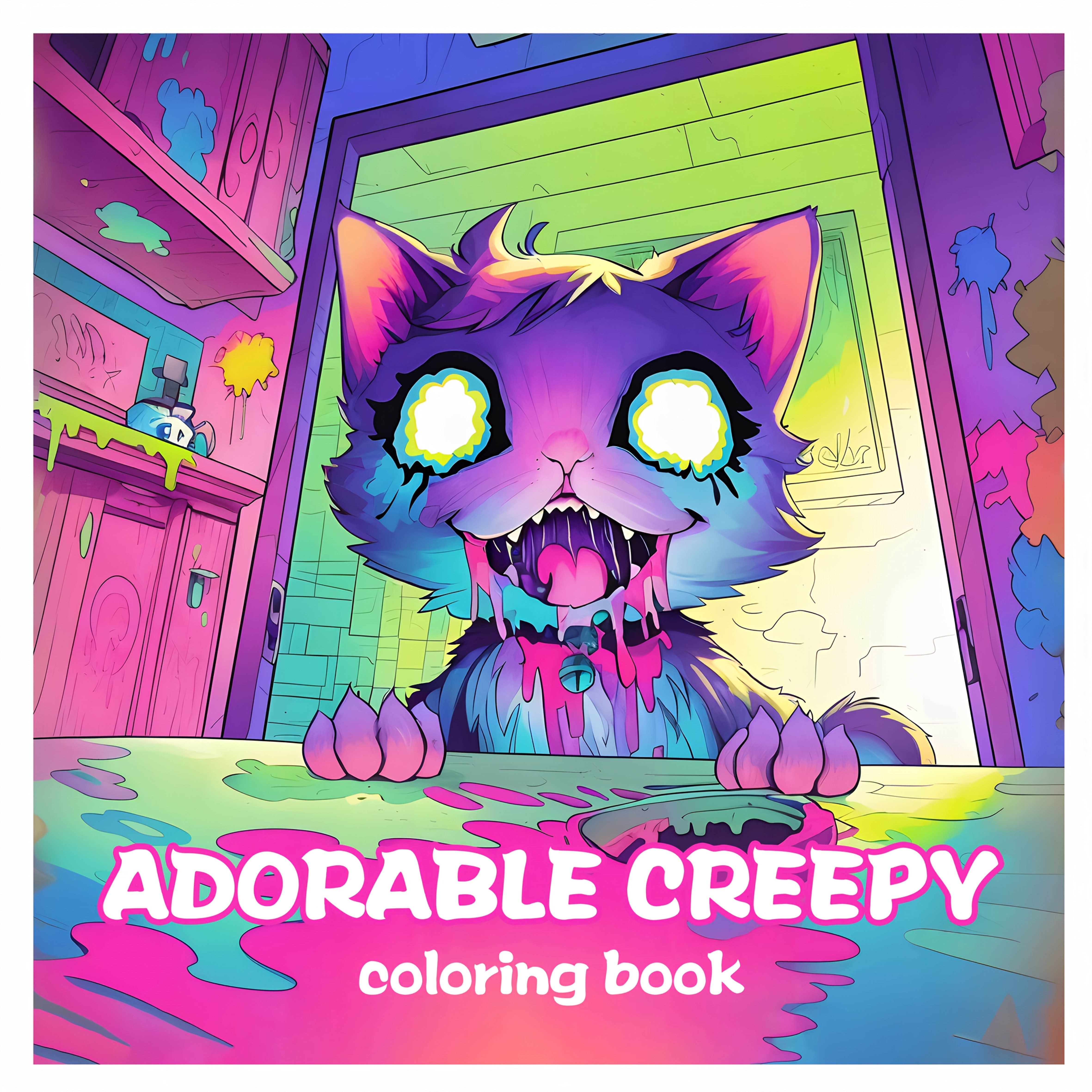 

: Scary Cats Coloring Book, 20 Single-sided Pages, Fun Animal-themed Art Activities For Birthdays And Holiday Gifts