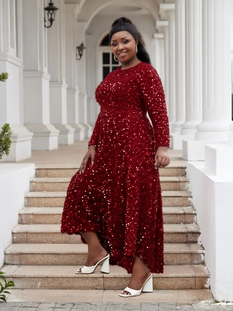 plus size womens winter dresses womens velvet dress Plus Size Winter Dress