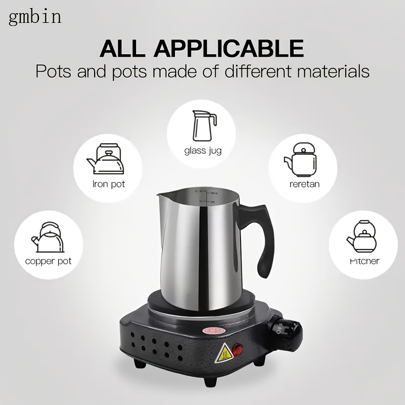[Portable Electric Stove] Compact Portable Mini Electric Stove for Home Use | Coffee Maker for Brewing Moka Pot, Outdoor Camping Coffee Burner