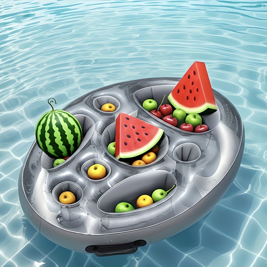 Lot De 4 Porte-Gobelets Gonflables Pour Piscine – Flamant, Canard, Ananas Et Cocotier – Accessoire Été Fun Pour Boissons