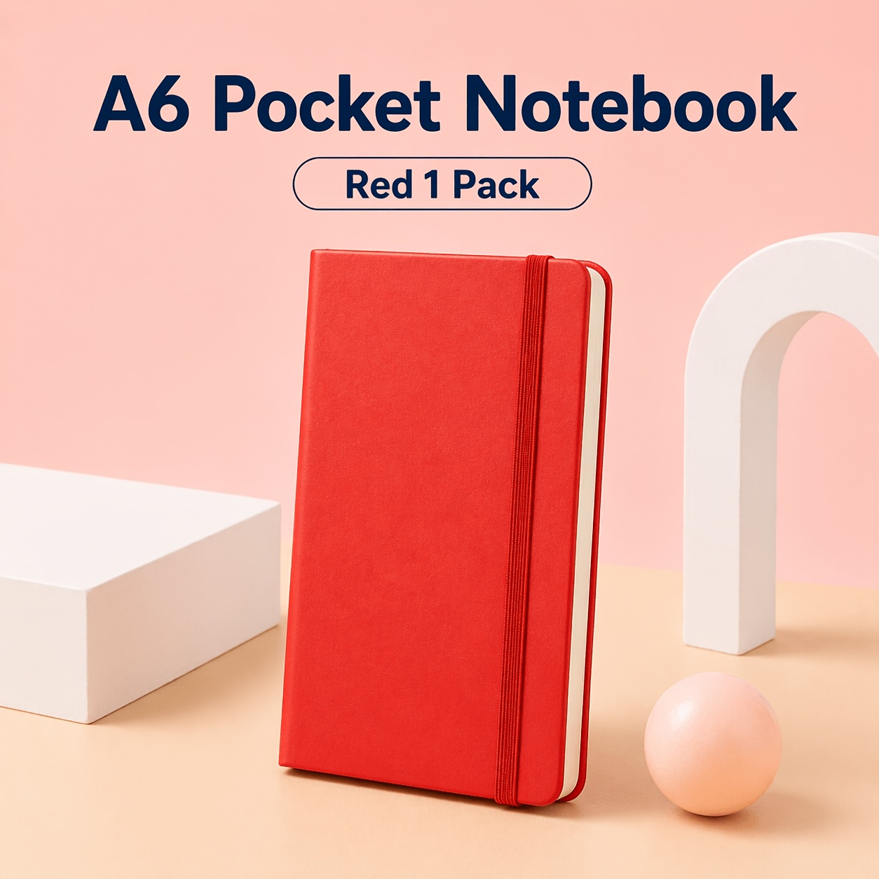 Caderno de Bolso A6 com Capa, 84 Folhas de Papel, Capa em Pele PU Premium, 8 Cores Disponíveis, Diário com Linhas e…: retailer-supplied image