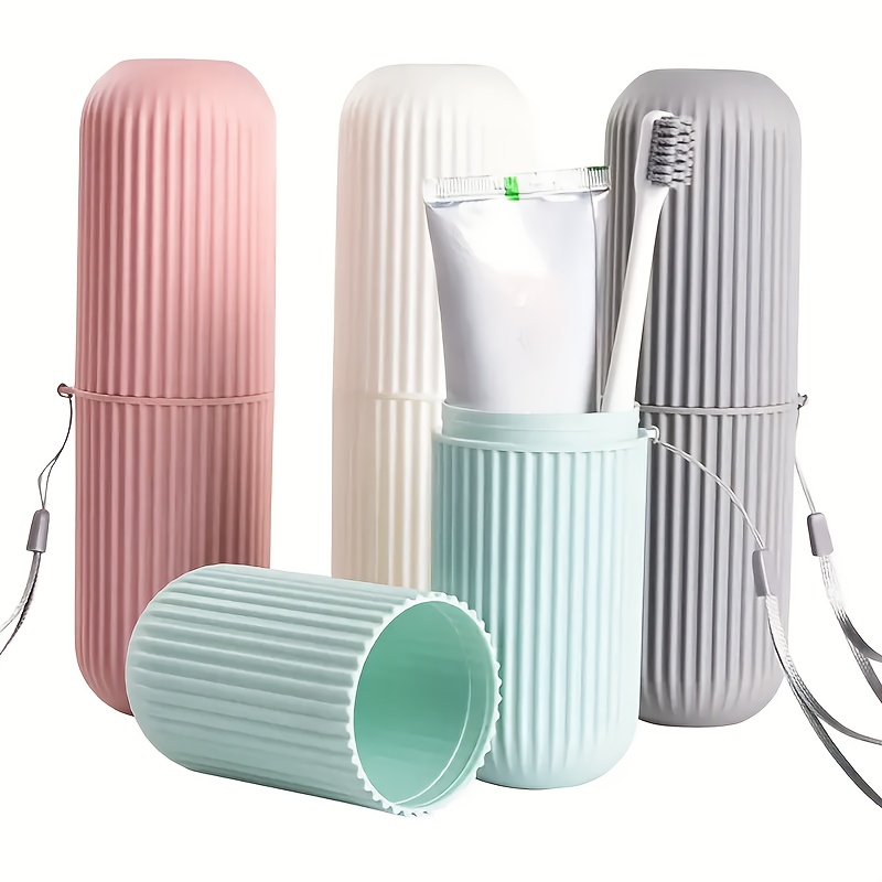 

Portable Toothbrush And Toothpaste Holder Set, Unscented Travel Toothbrush Case, With Rope, For Home And Travel Use