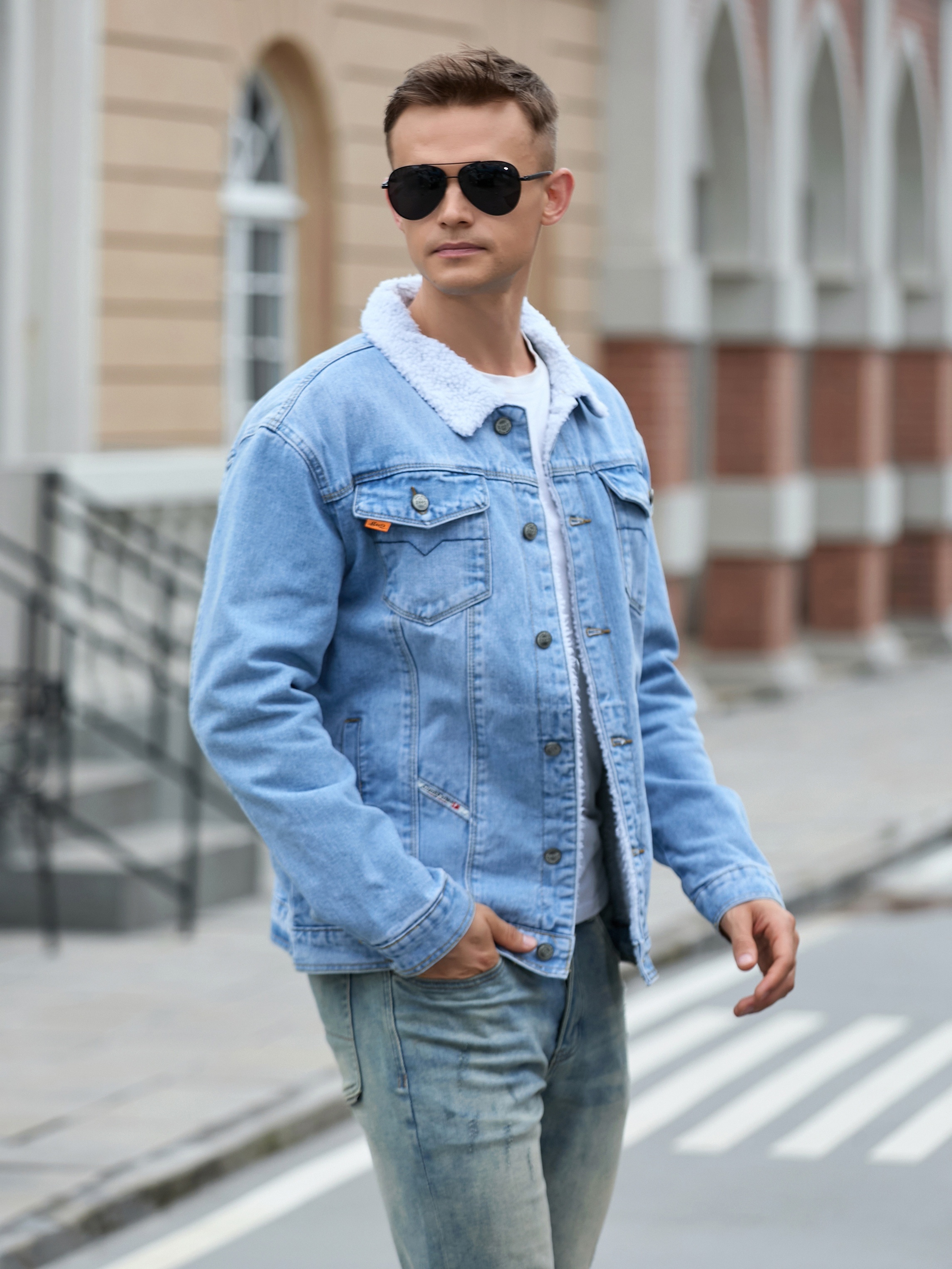 Men s Casual Fashion Denim Jacket Relaxed Fit Thickened Temu