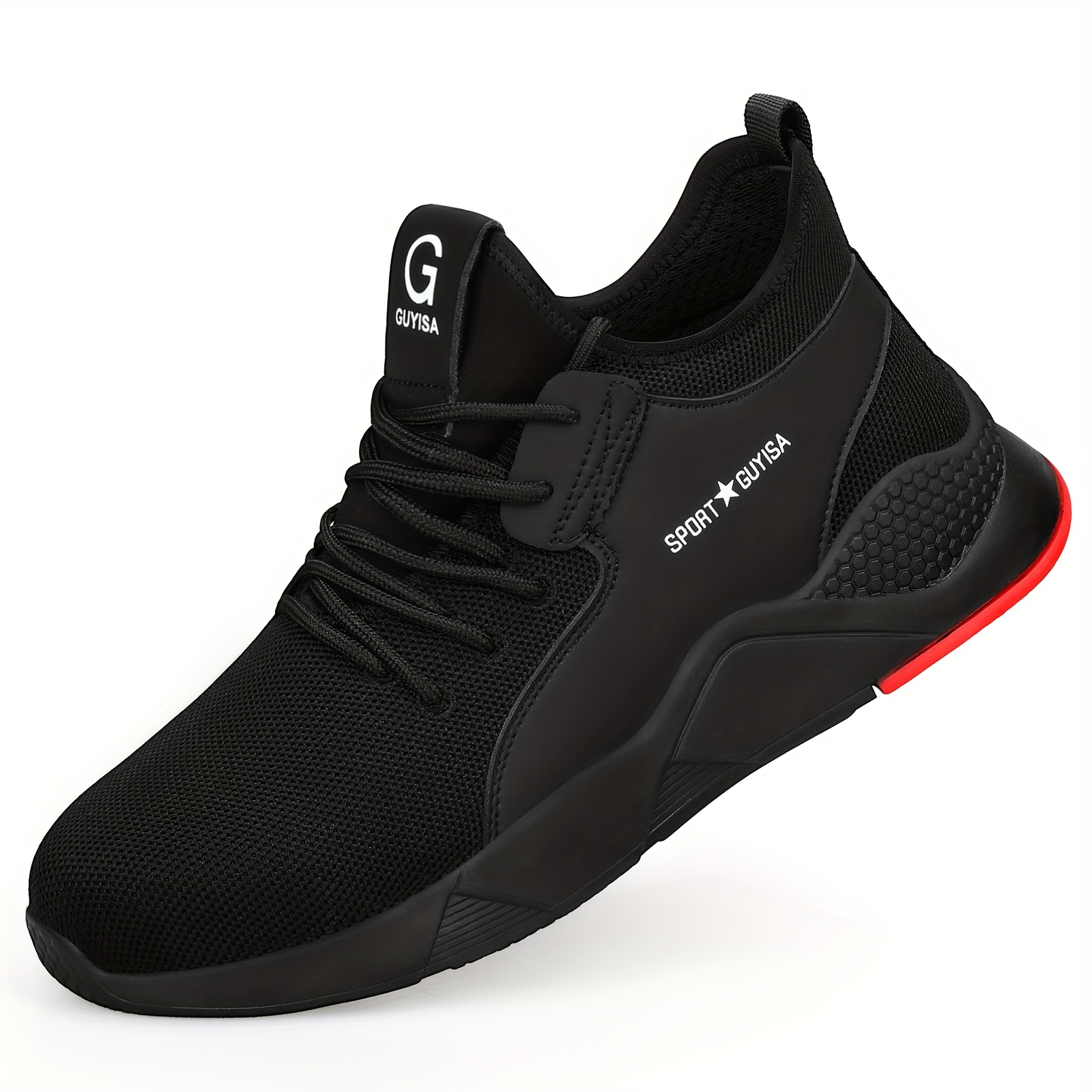 black steel toe anti puncture breathable work shoes Temu Saudi