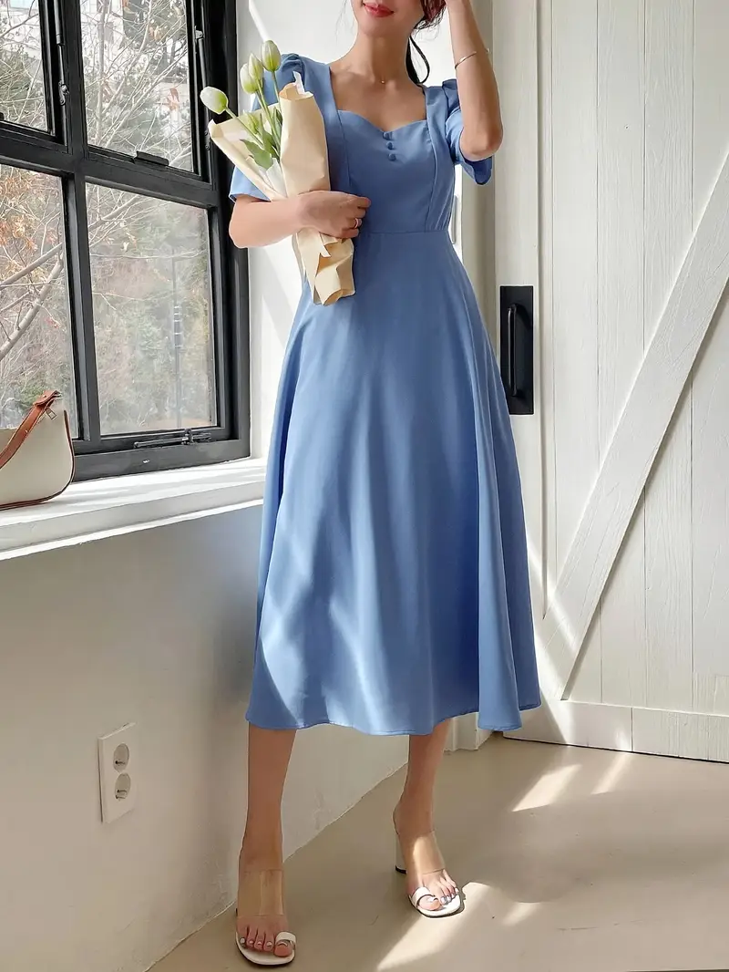 women's a line dress wedding guest Midi Wedding-Guest Slip Dress CLBD103 Yellow / XSmall