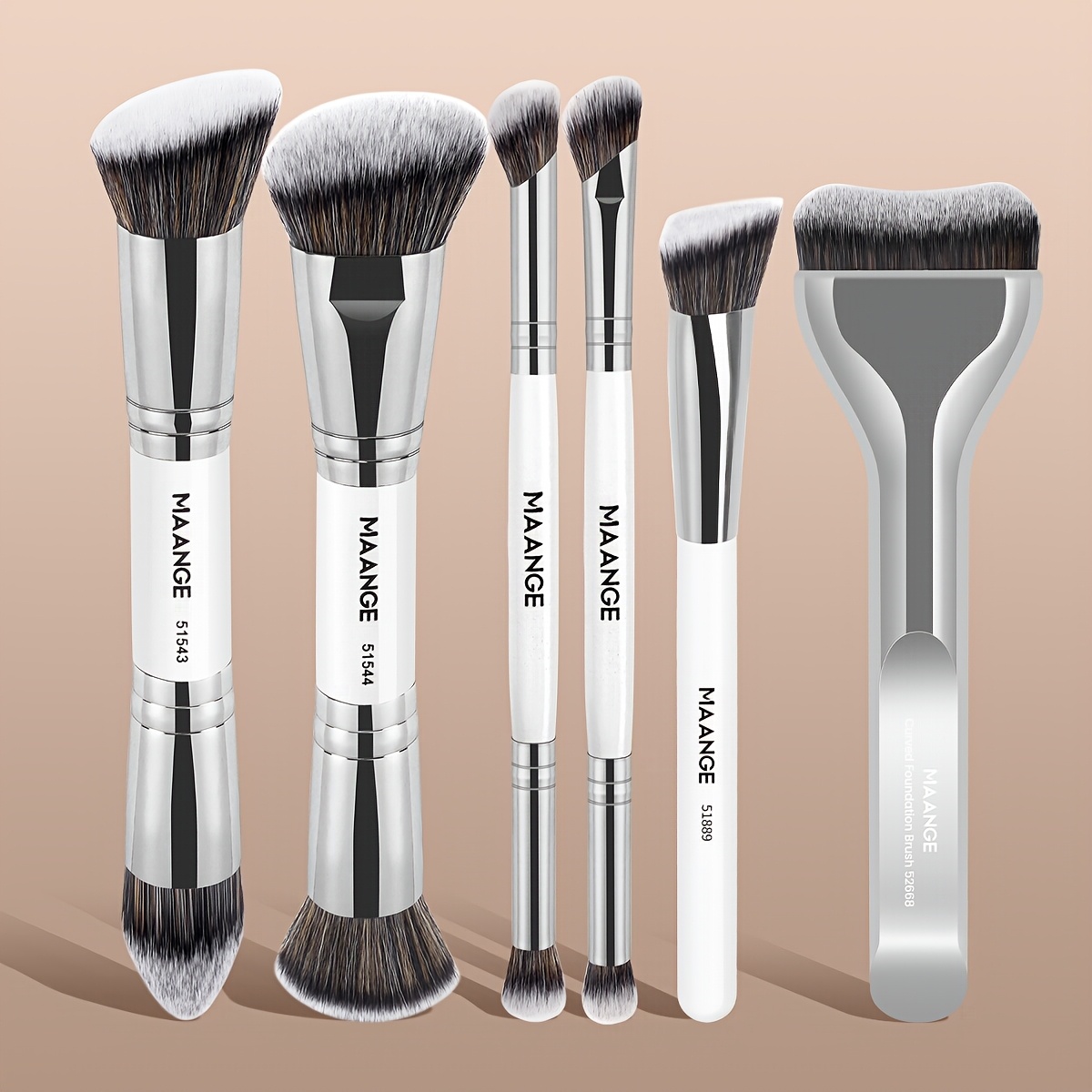 6Pcs Professional Beginner Makeup Brush Set Kabuki