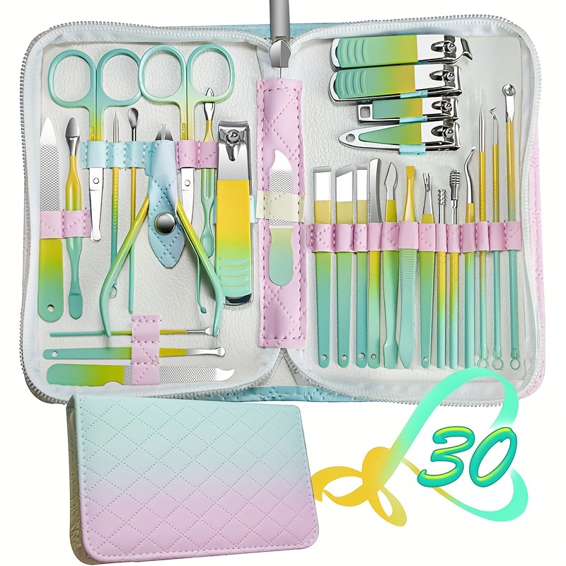 

Manicure Set 30 In 1 Nail Clippers Set, Pedicure Tools, Suitable For Travel Manicure Tools, Pedicure Kit Nail Clippers Set Stainless Steel Nail Kit For Women