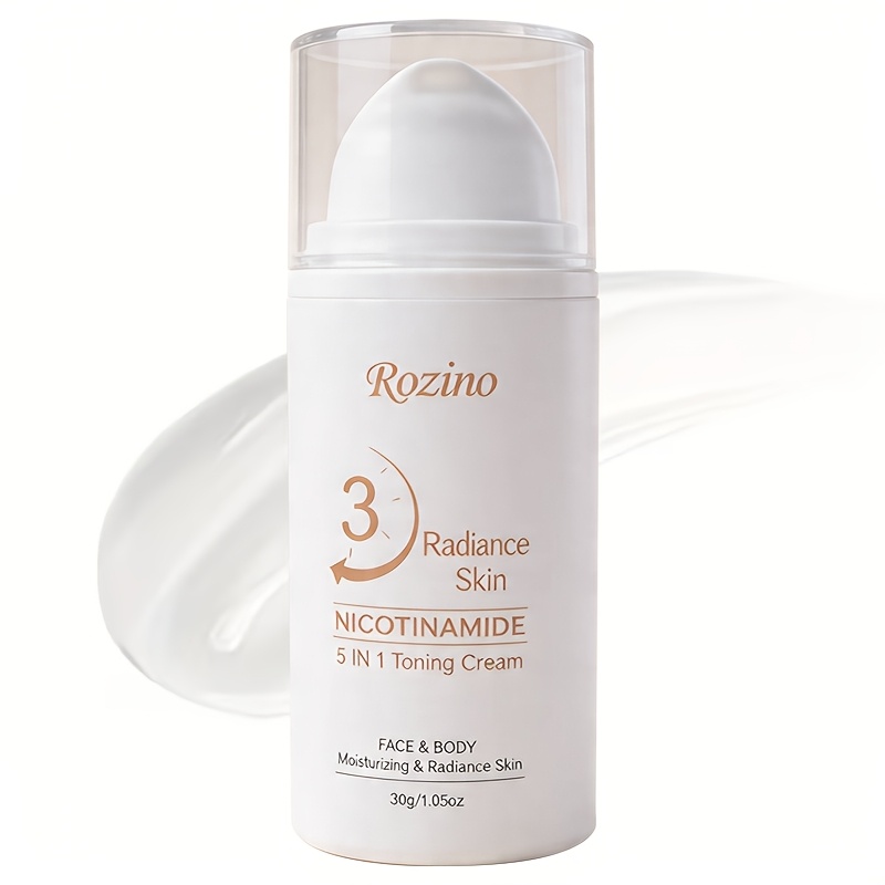 Image of Rozino 3-second Instant Brightening Toning Cream Suitable For Skin Types, Niacinamide & Vitamin , Non-greasy Hydration Cream With Squalane, Light Beige Moisturizer For Spot & Daily Skincare Routine