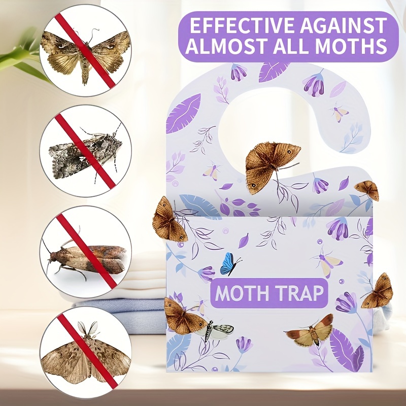 6 10pcs pantry moth trap sticky moths trap   traps   insect trap indoor fruit fly sticky trap safe and effective moth catcher   without pheromones pest control apartment essentials household gadgets 0