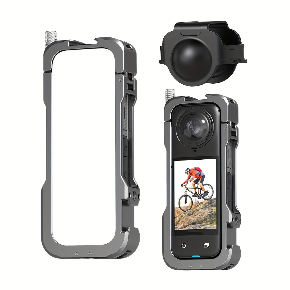 

X4 Aluminum Case With Lens Cap - Alloy Protective Cage & Expansion Bracket For Shooting Accessories