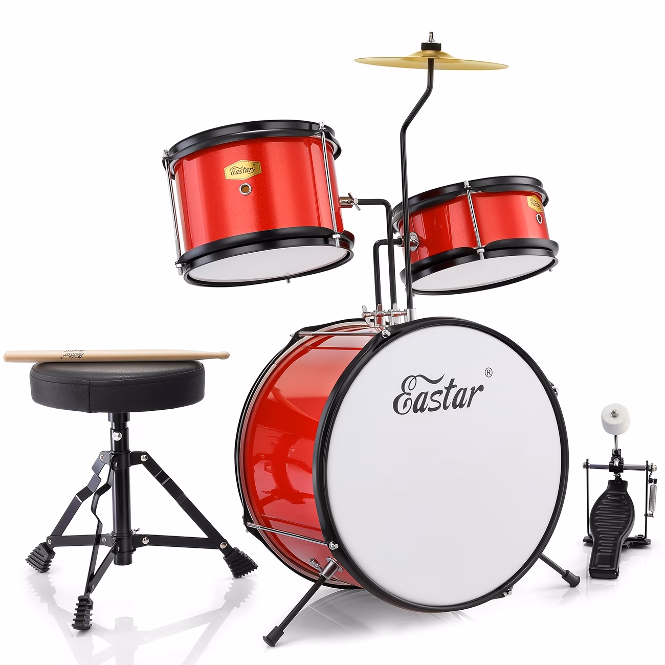 14-Inch Eastar Drum Kit for Beginners, Featuring a...