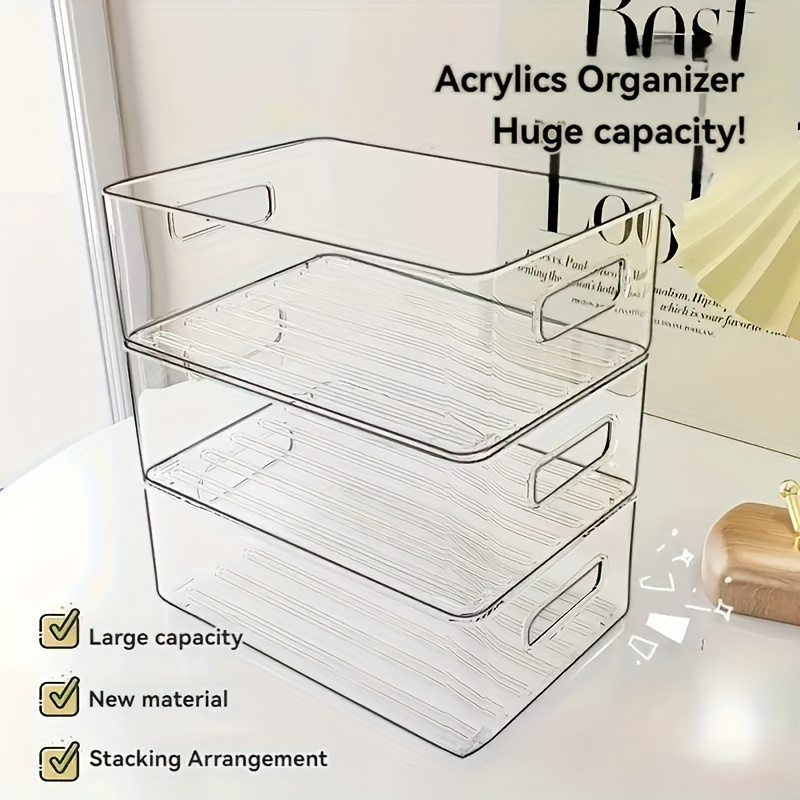 

Clear Plastic Storage Organizer - Stackable, -saving For , Kitchen, Bathroom &