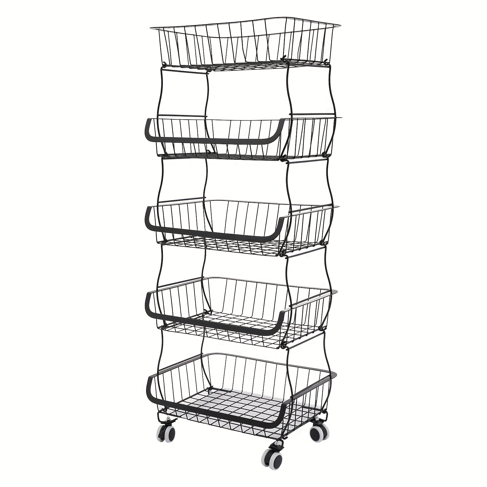 TEMU 5 Tier Multi-storey Kitchen Shelves Storage Baskets-kitchen Shelves-multifunctional Tool Storage Rack , Living Room, Bathroom, Utility Shelves
