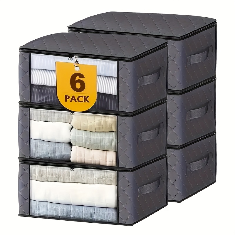TEMU 6 pezzi Sacchi Multifunzionali Portaoggetti, Finestra , Organizer e Sacca Porta Quilt, Sacca Pieghevole per la Casa, Rinforzato, per Biancheria
