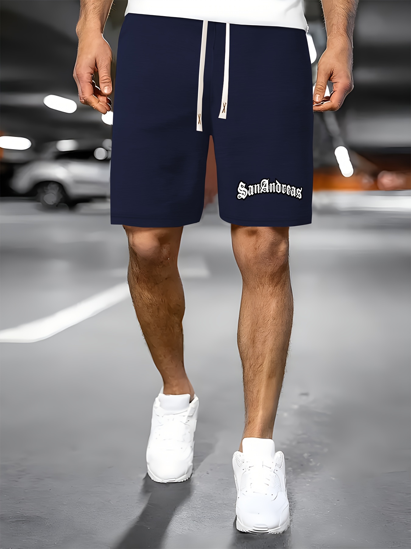 Pantalones Cortos Deportivos Estilo Casual Hombres Ideal - Temu