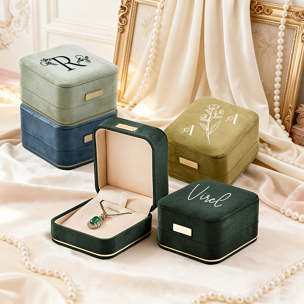 Personalized Velvet Pendant Box, Perfect Holiday Gift