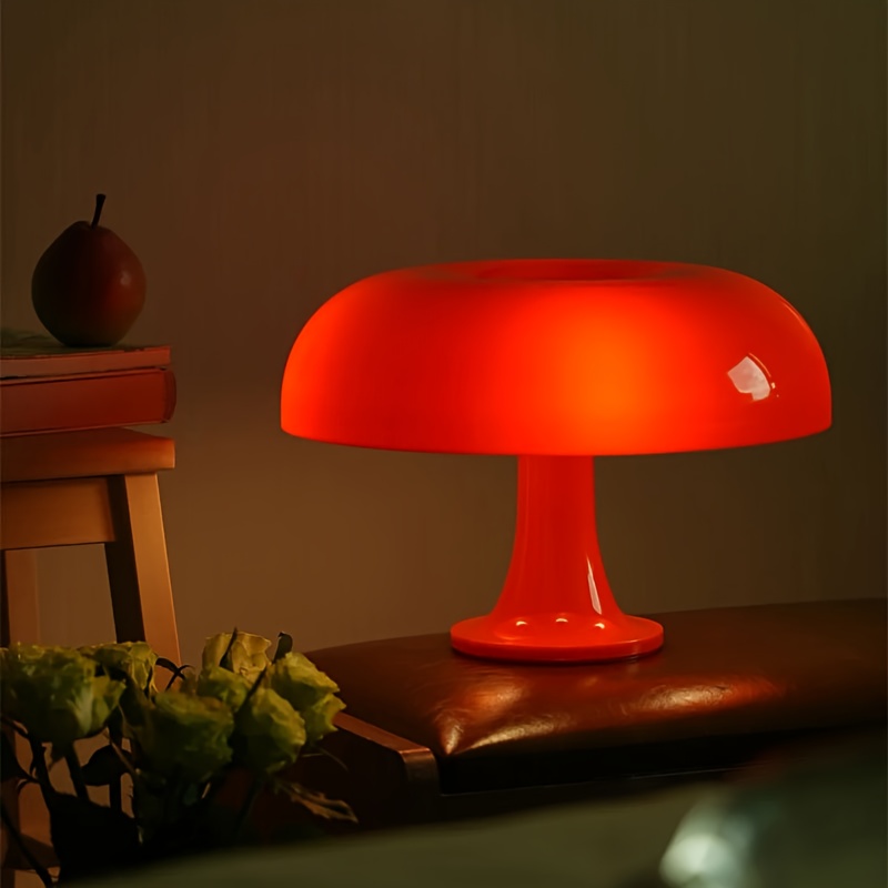 Modern Minimalist LED Mushroom Table Lamp, USB-Powered